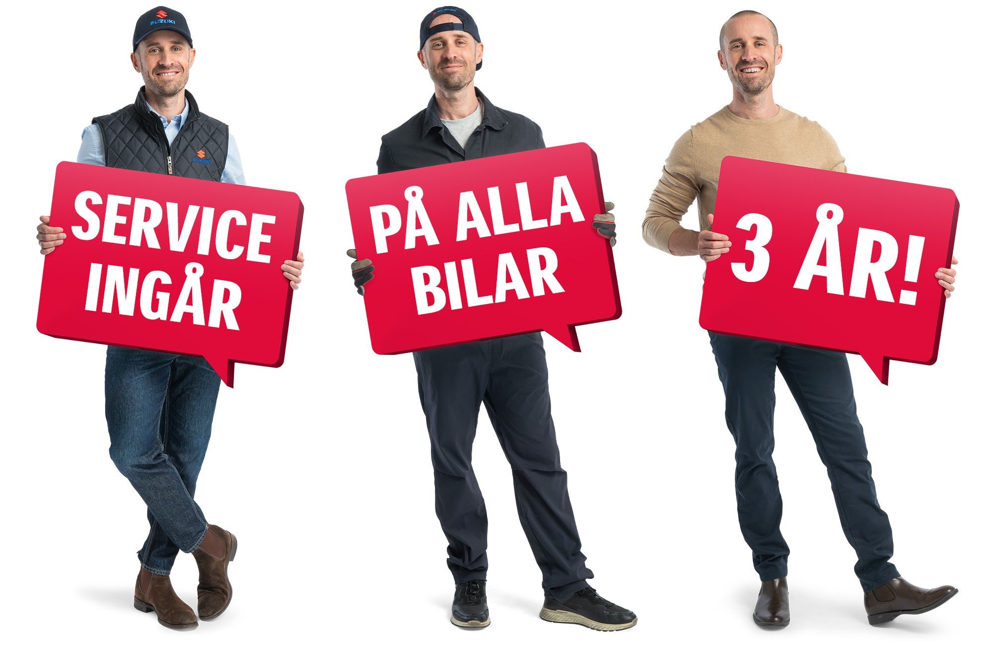 Man med Suzuki Service Ingår