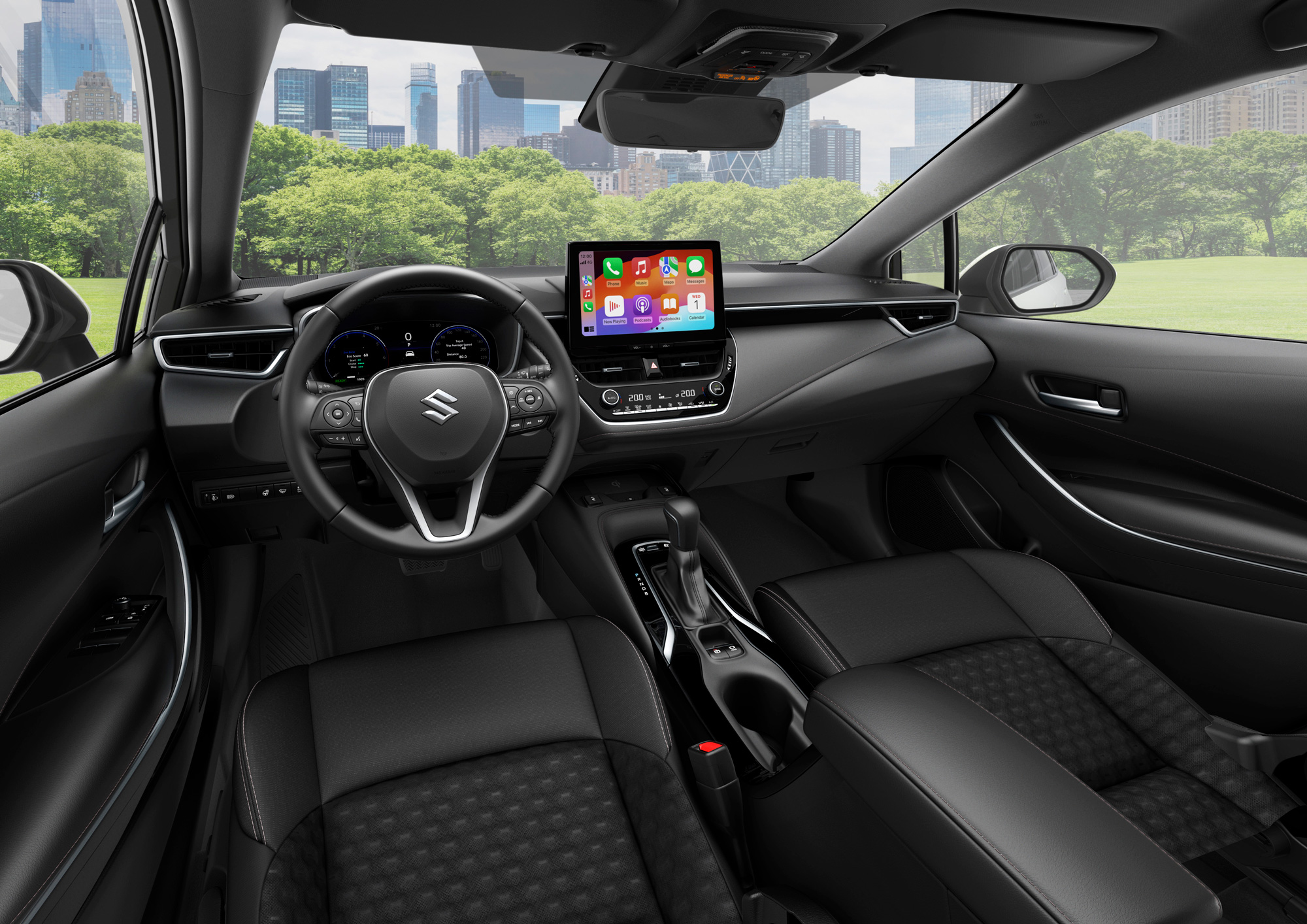 Interiör på Suzuki Swace