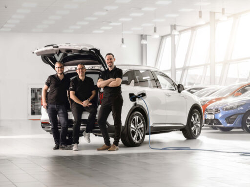 Bengt, Andreas och Tilde Aros Auto