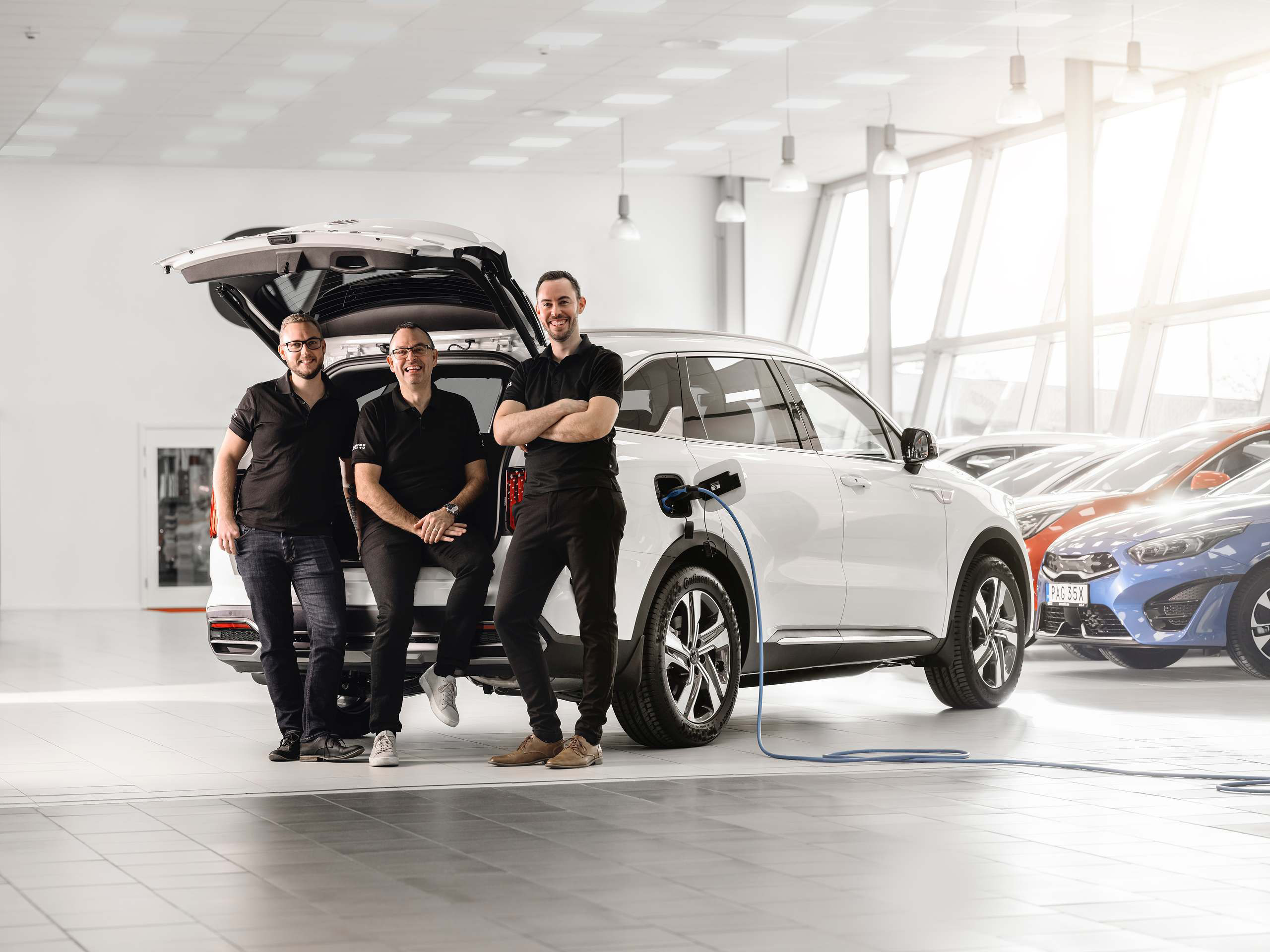 Bengt, Andreas och Tilde Aros Auto